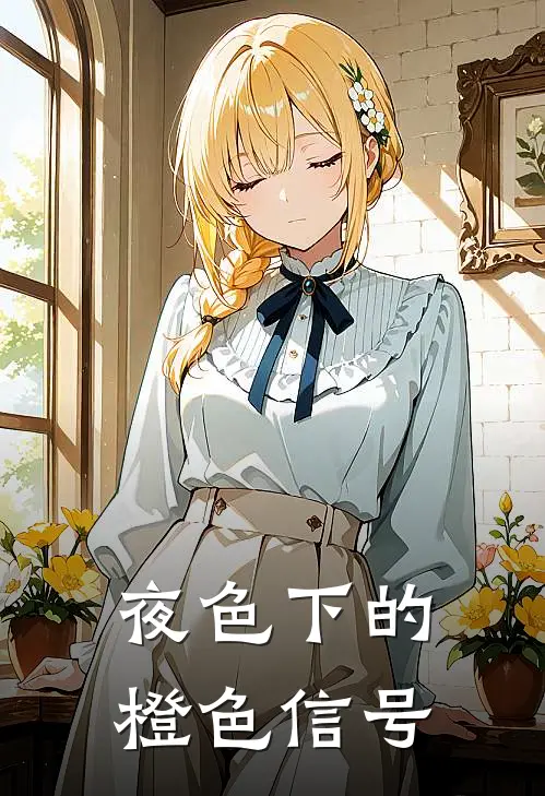 夜色下的橙色信号